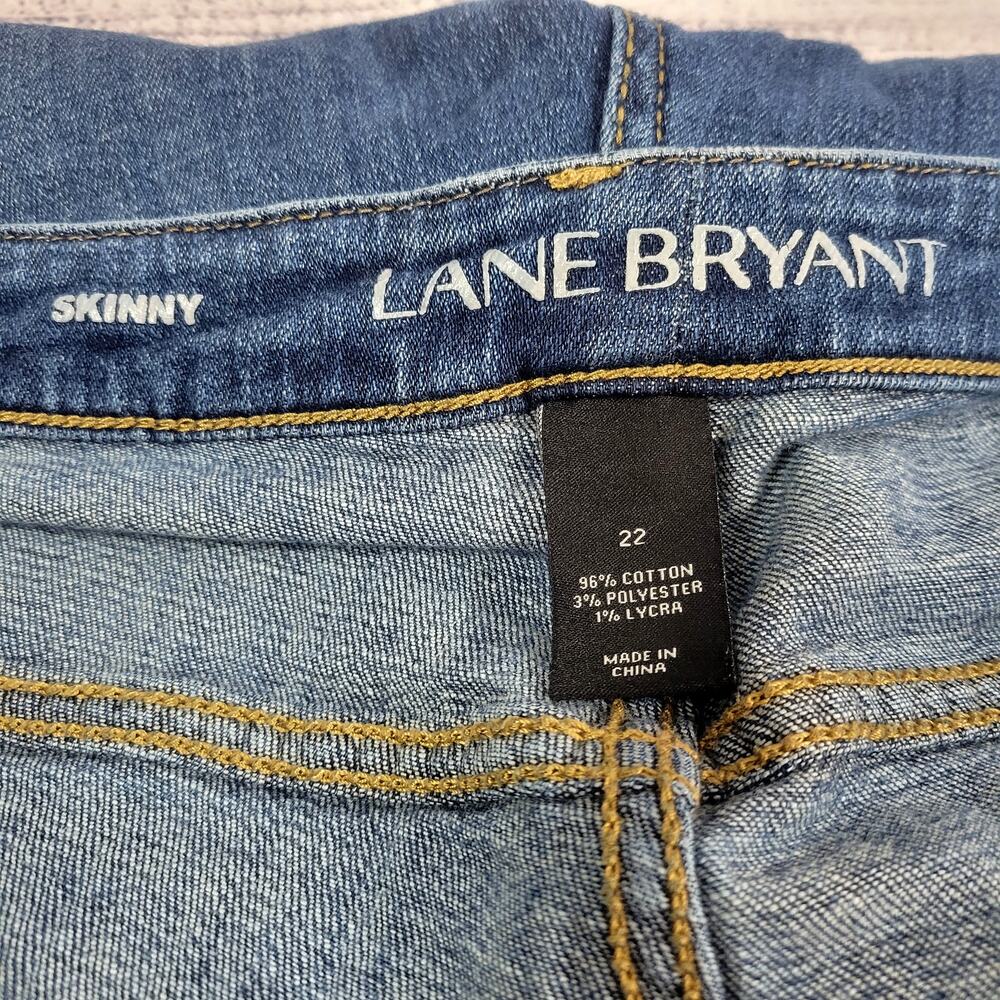 Lane Bryant Distressed Skinny Jeans Size 22 - Picture 5 of 9